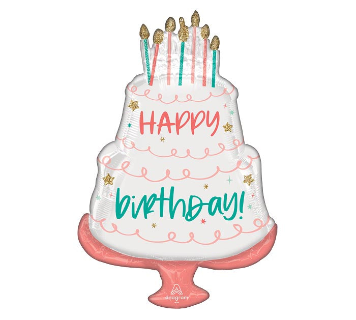 Happy Cake Day Supershape Mylar Balloon 28" | 1ct