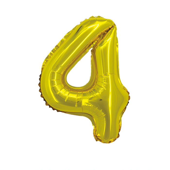 #4 Gold Jumbo Metallic Balloon 34" | 1ct