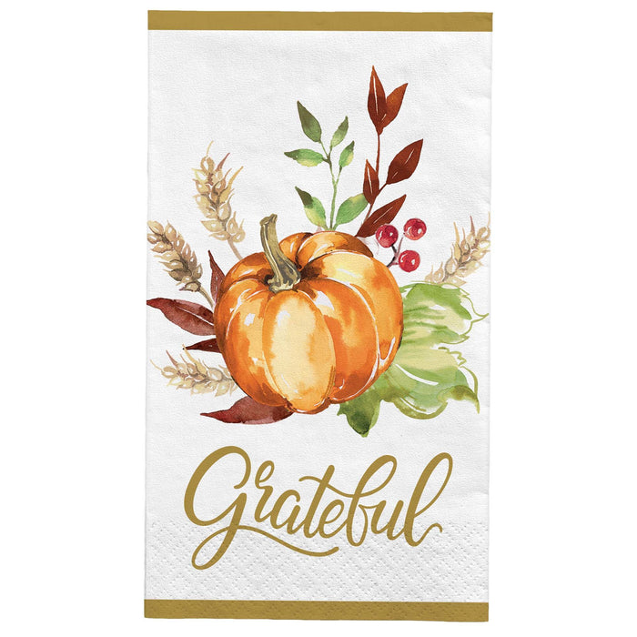 Thanksgiving Grateful Day Guest Towels | 16ct
