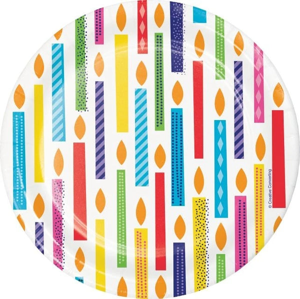 Bright Birthday Dessert Plates  7" | 8ct