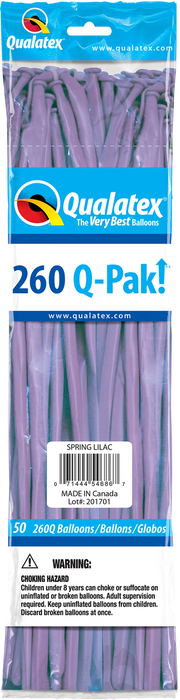 50 ct  SPRING LILAC 260 Q-Pak Balloons | 1ct