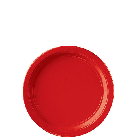 Apple Red 7'' Paper Plates | 20ct