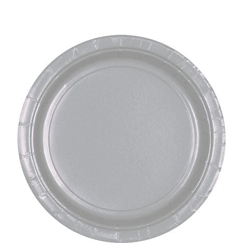 Silver 9'' Paper Plates | 20ct