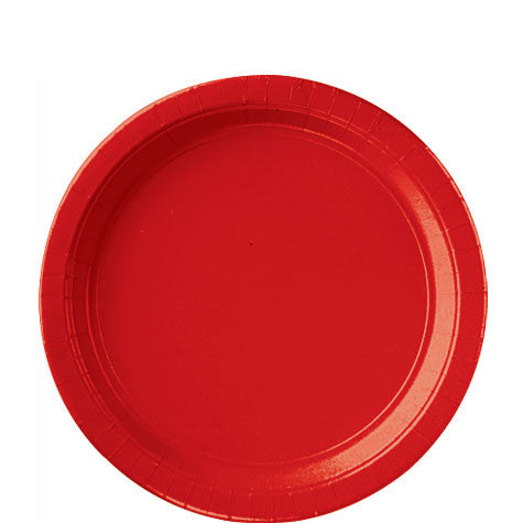 Apple Red 9'' Paper Plates | 20ct