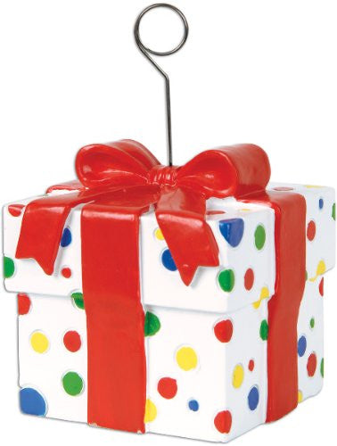 Dots Gift Box Photo/Balloon Holder | 1 ct