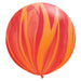 Red/Orange Agate Latex Balloons, 36" | 2 ct