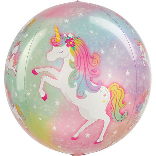 15-inch Enchanted Unicorn Orbz Balloon