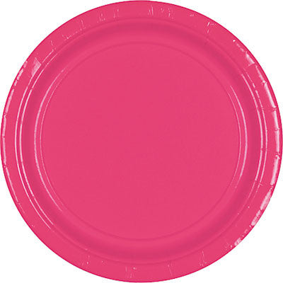 Bright Pink 10.5" Paper Plates | 20ct