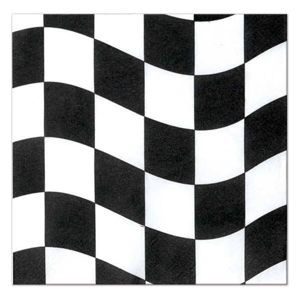 Checkered Flag Beverage Napkins | 18 ct
