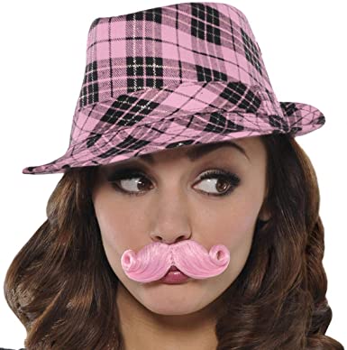 Pink Mini Handlebar Moustache | 1ct