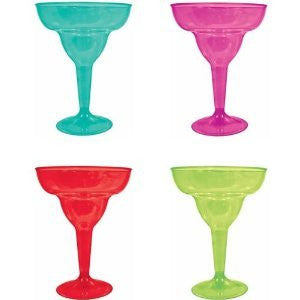 Fiesta Margarita Glasses Assorted Colors | 20ct | 10oz