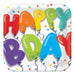 A Birthday Balloons 9-Inch Square Plate.