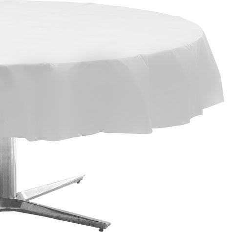 Silver Round Table Cover | 1ct, 84" Round