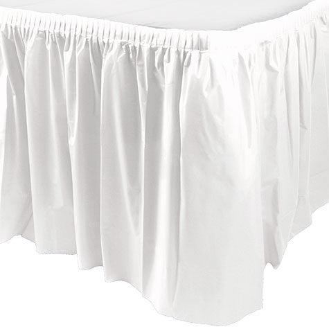 Frosty White Table Skirt | 1ct, 29" x 168"