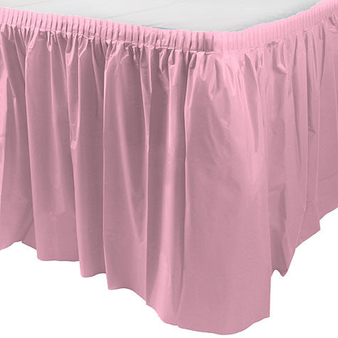 New Pink Table Skirt | 1ct, 29" x 168"