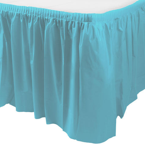Caribbean Blue Table Skirt | 1ct, 29" x 168"