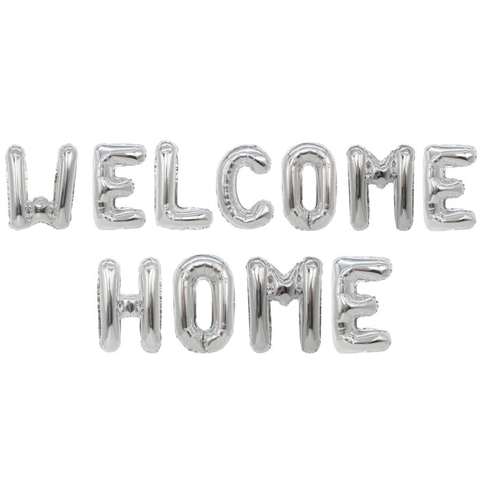 Air Filled Silver Welcome Home Balloon  | 1 ct