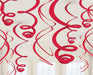 Apple Red Swirl Decorations | 12pc, 22"