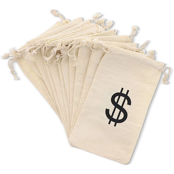 Western Fabric Money Bag 8pk | 1ct