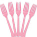 New Pink Plastic Forks | 20ct