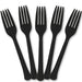 Jet Black Plastic Forks | 20ct