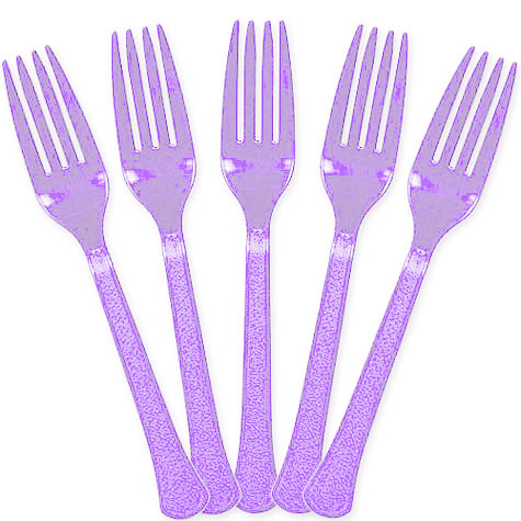 Lavender Plastic Forks | 20ct