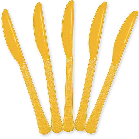 Yellow Sunshine Plastic Knives | 20ct