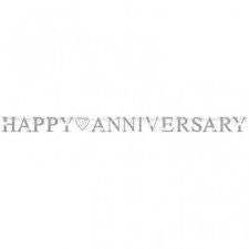 Anniversary Letter Banner. Silver. 7.8' |1 ct