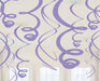 New Purple Swirl Decorations | 12pc, 22"