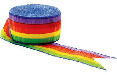 Rainbow Crepe Paper Streamer | 81'