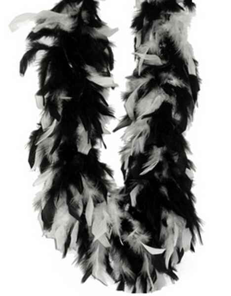 Black & White Feather Boa | 72"