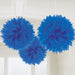 Fluffy Decorations, Bright Royal Blue | 3 ct