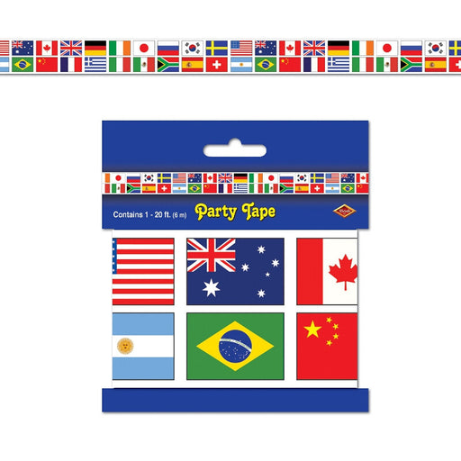 International Flag 20ft Party Tape | 1ct