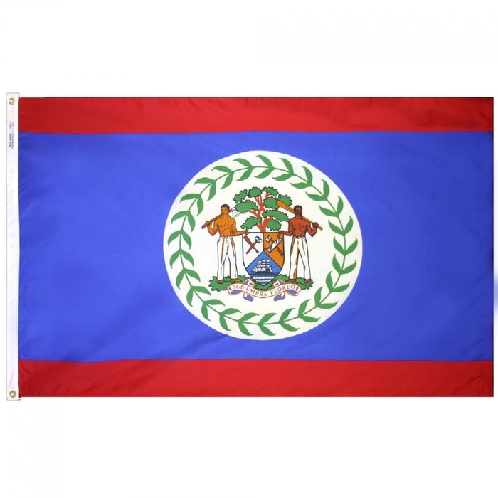 Belize Flag with Stick | 4" x 6"