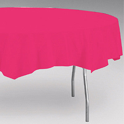 Round Table Cover, Hot Magenta. 82" | 1 ct