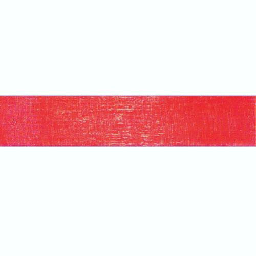 Sheer Red Ribbon w/satin edge | 1.5" 25 yds