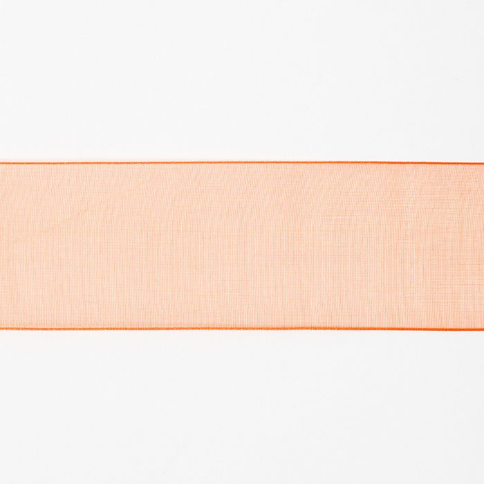 Sheer Orange Ribbon w/satin edge  | 1.5" 25 yds