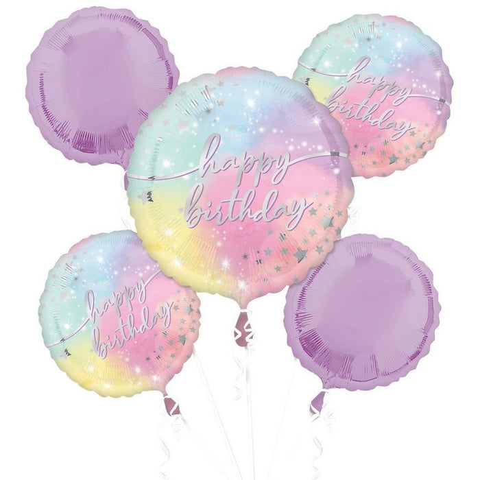 Luminous Birthday Foil Balloon Bouquet | 5pc