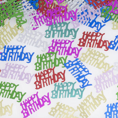 Multicolored Happy Birthday Foil Confetti | 0.5 oz.