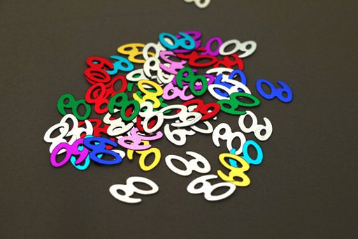 Multicolored ''60'' Foil Confetti | 0.5 oz.