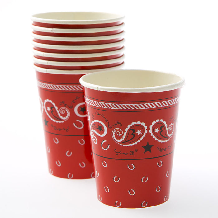 Bandana Paper Cups, 9 oz. | 8 ct