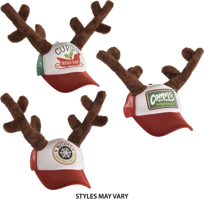 Santa's Reindeer Christmas Trucker Hat Adult | 1 ct