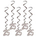 25th Anniversary Silver Foil Hanging Whirl Decorations, 3 ft | 5 ct