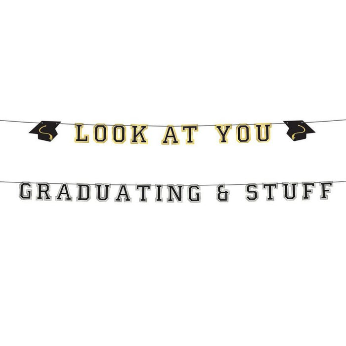 Graduation Look at You Graduating Letter Banner 6ft | 2pcs