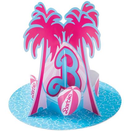 Malibu Barbie Pop-Up Cardstock Centerpiece, 12" x 10.1" | 1 ct