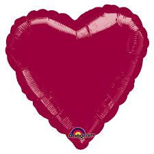 Burgundy Heart 18" Mylar Balloon | 1ct.