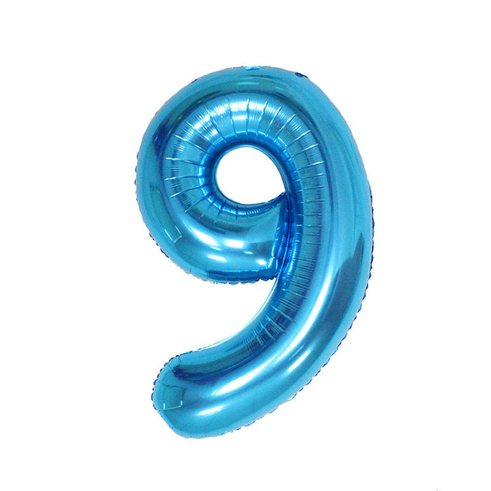 Blue Jumbo Number Balloons 34"