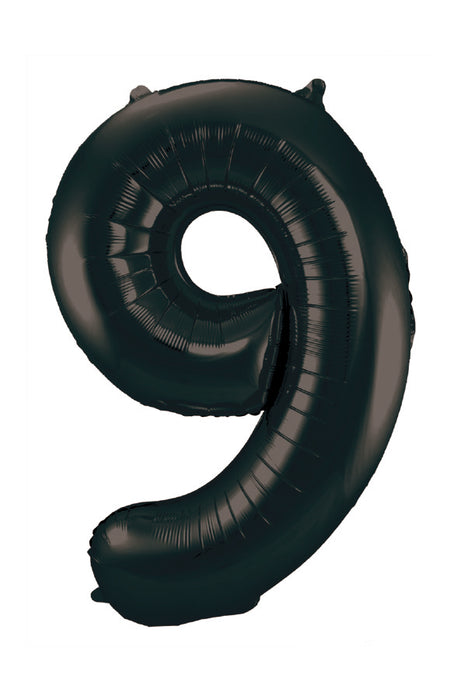 #9 Black Jumbo Mylar Balloon 34" | 1ct