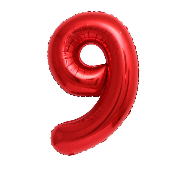 Red Jumbo Number Balloons 34"