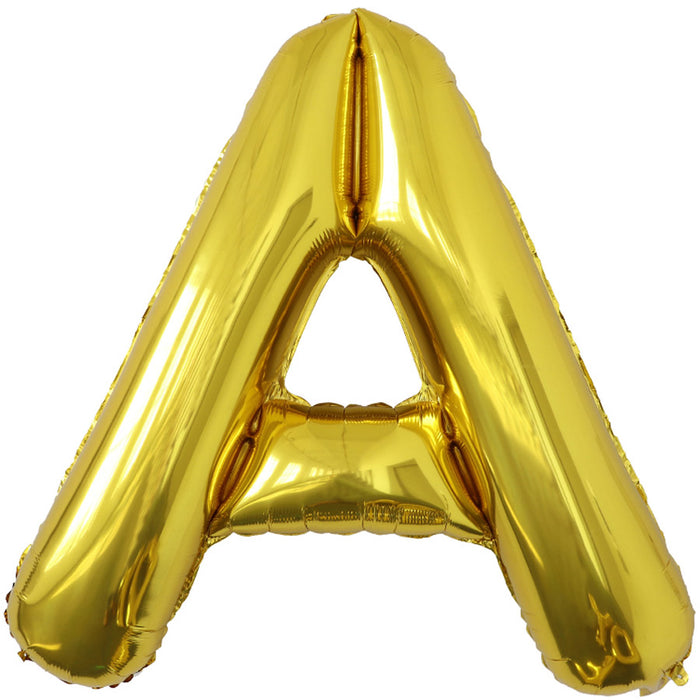 "A" Gold Jumbo Metallic Balloon 34" | 1ct.